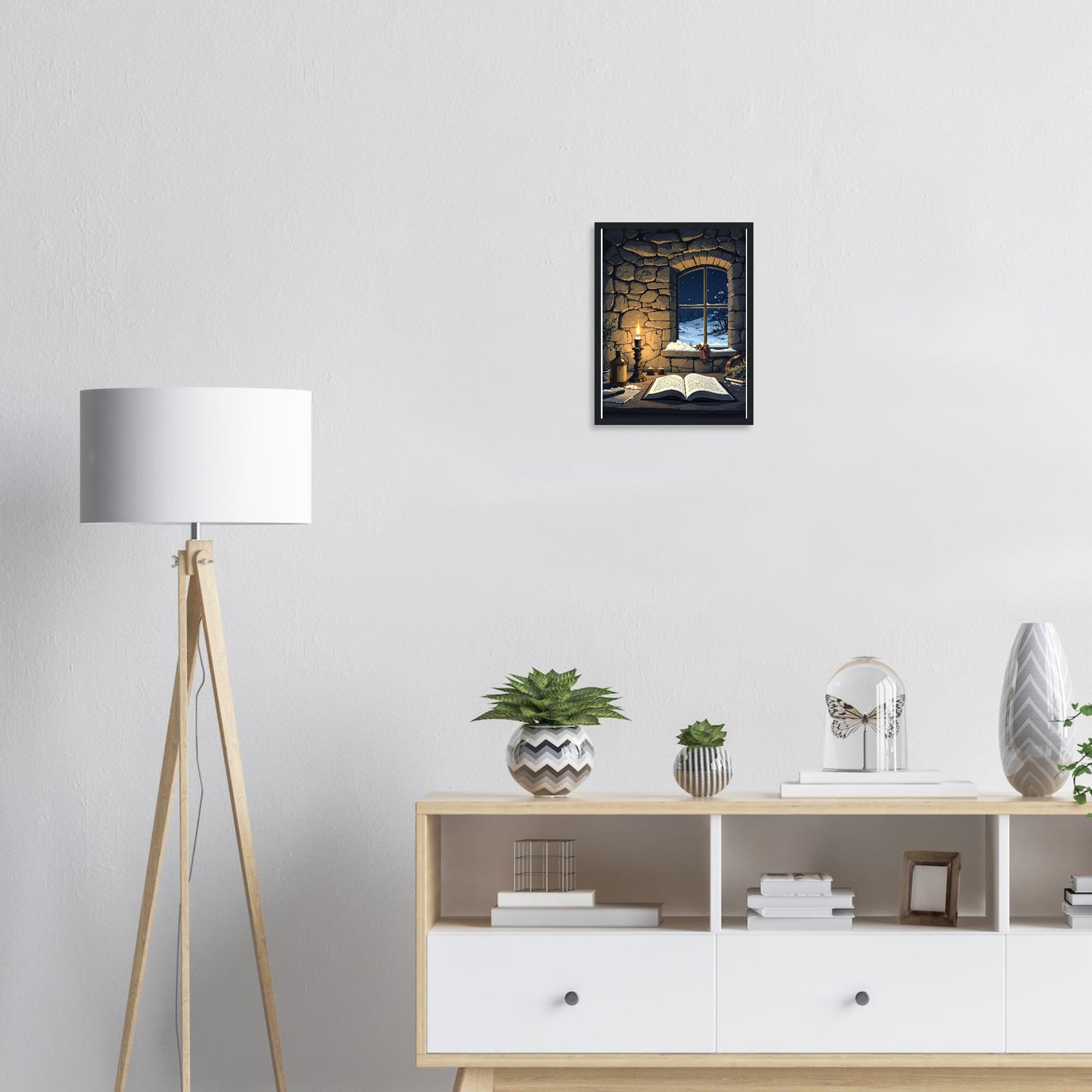 Bothy Interior Candlelight Art Framed Print Wall Art Ready to Hang UK UK Gift — Framed Art Print | Wild Thread Co