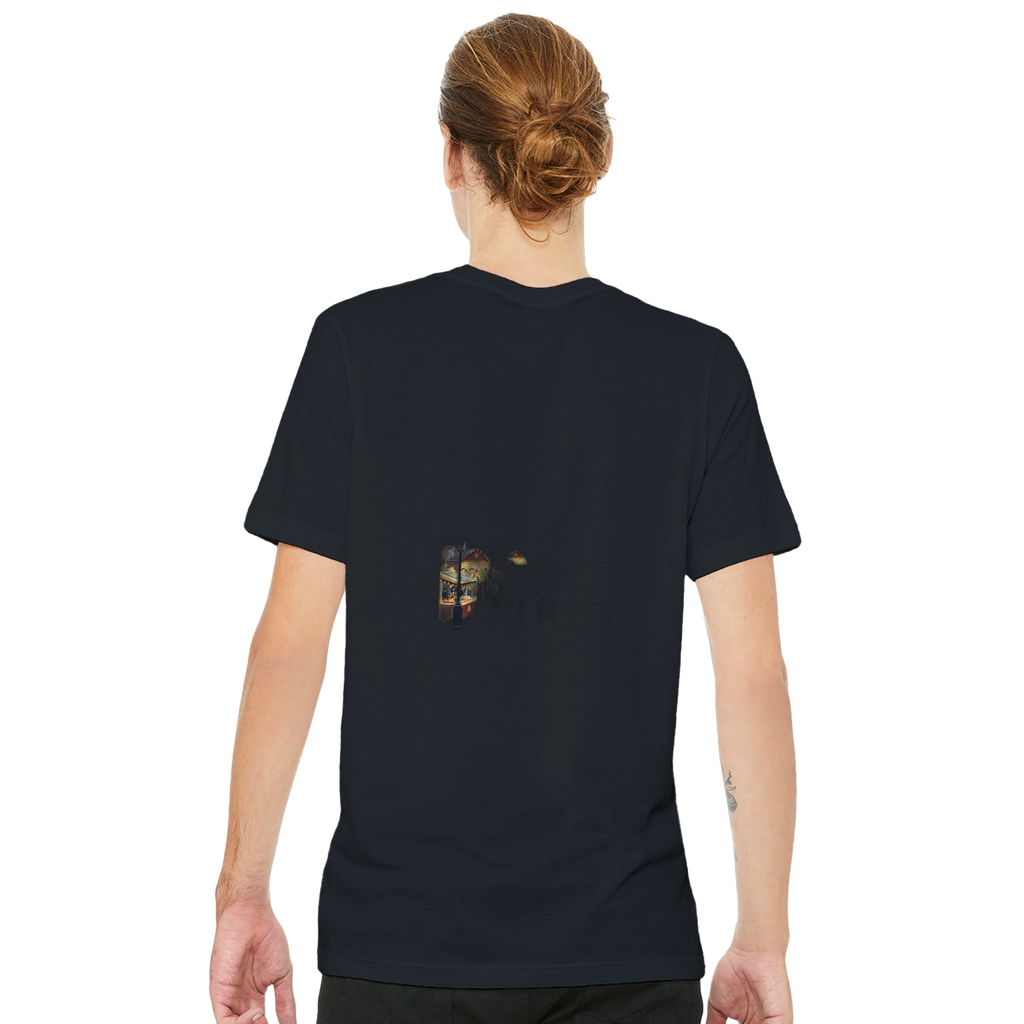 Christmas Market Lanterns Victorian T-Shirt — detail view | Wild Thread Co