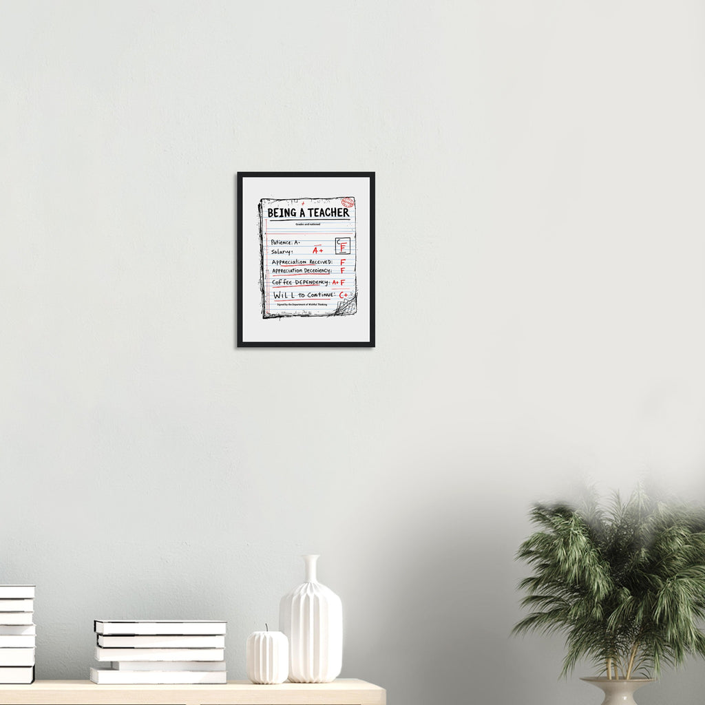 Teacher Framed Print Wall Art Ready to Hang UK Framed Art Print — detail view | Wild Thread Co