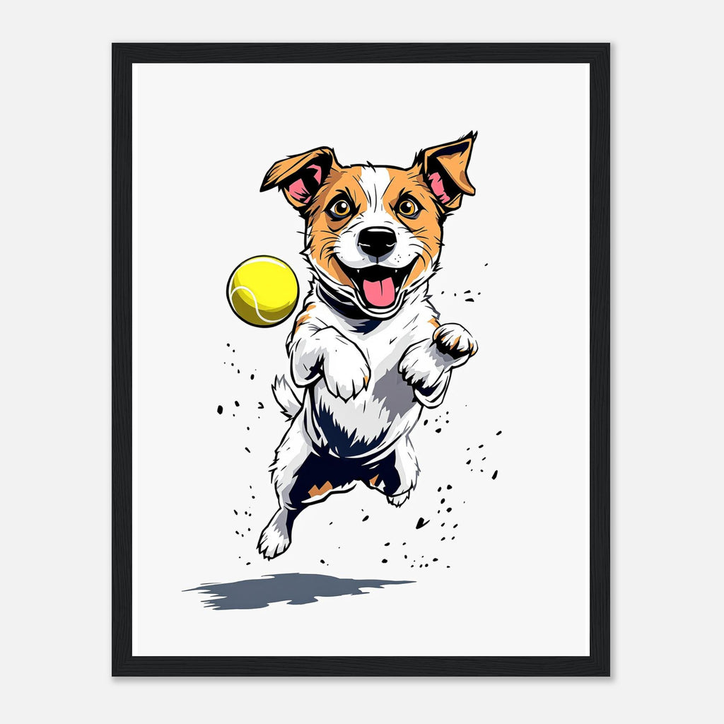 Jack Russell Terrier Framed Print Wall Art Ready to Hang UK Framed Art Print — detail view | Wild Thread Co