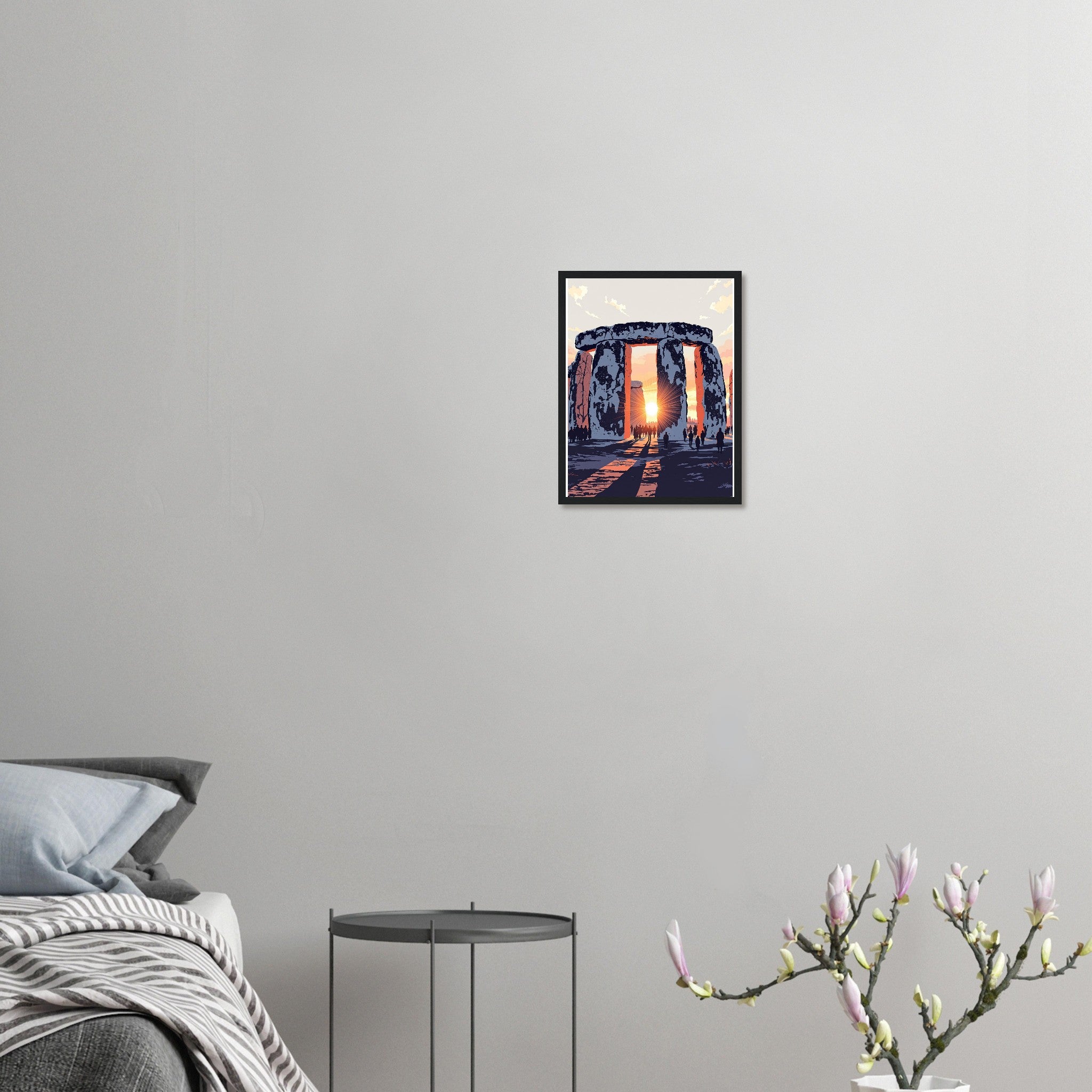Stonehenge Winter Solstice Dawn Framed Print Wall Art Ready to Hang UK UK Gift Framed Art Print — detail view | Wild Thread Co