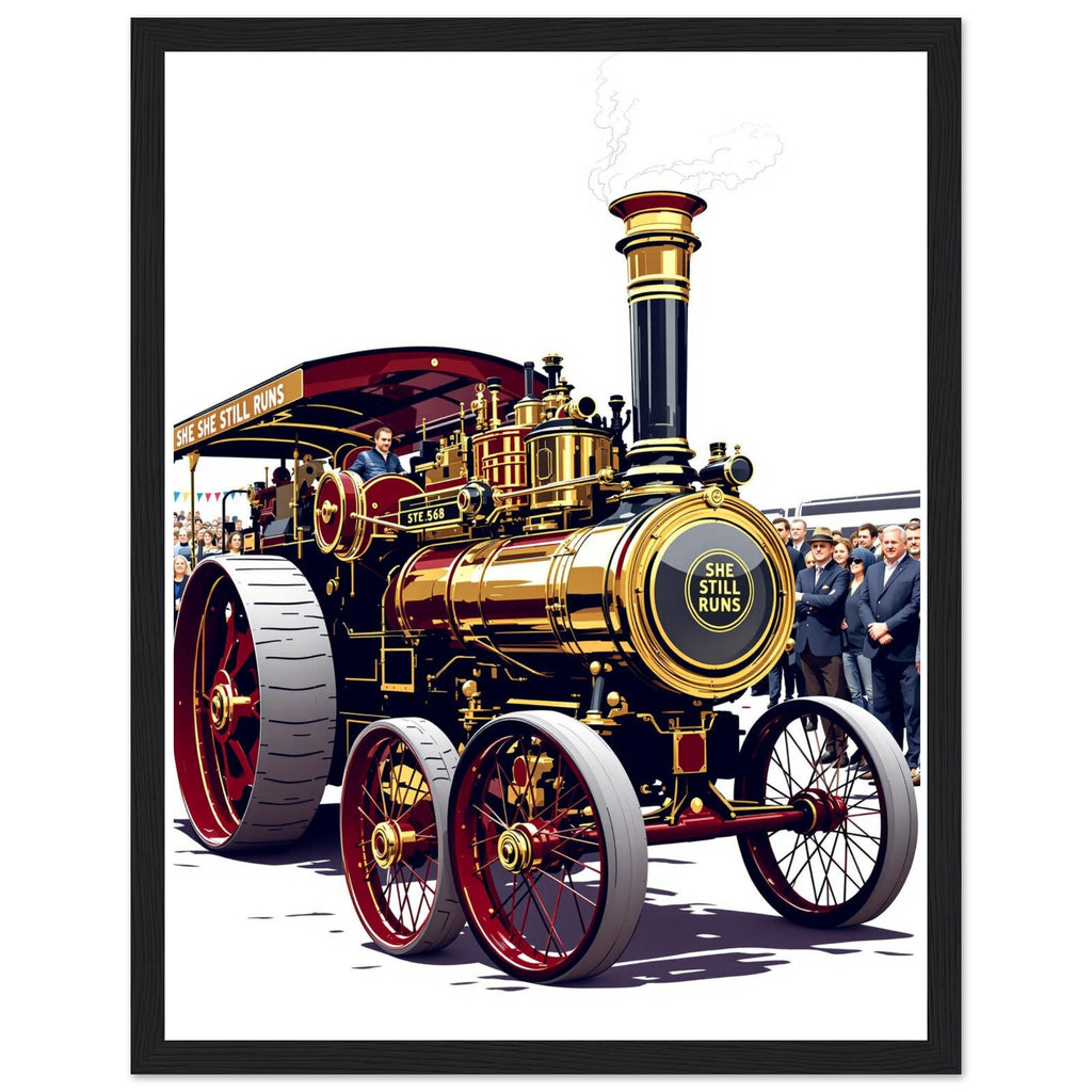 Steam Traction Engine Rally — Framed Art Print | Wild Thread Co UK