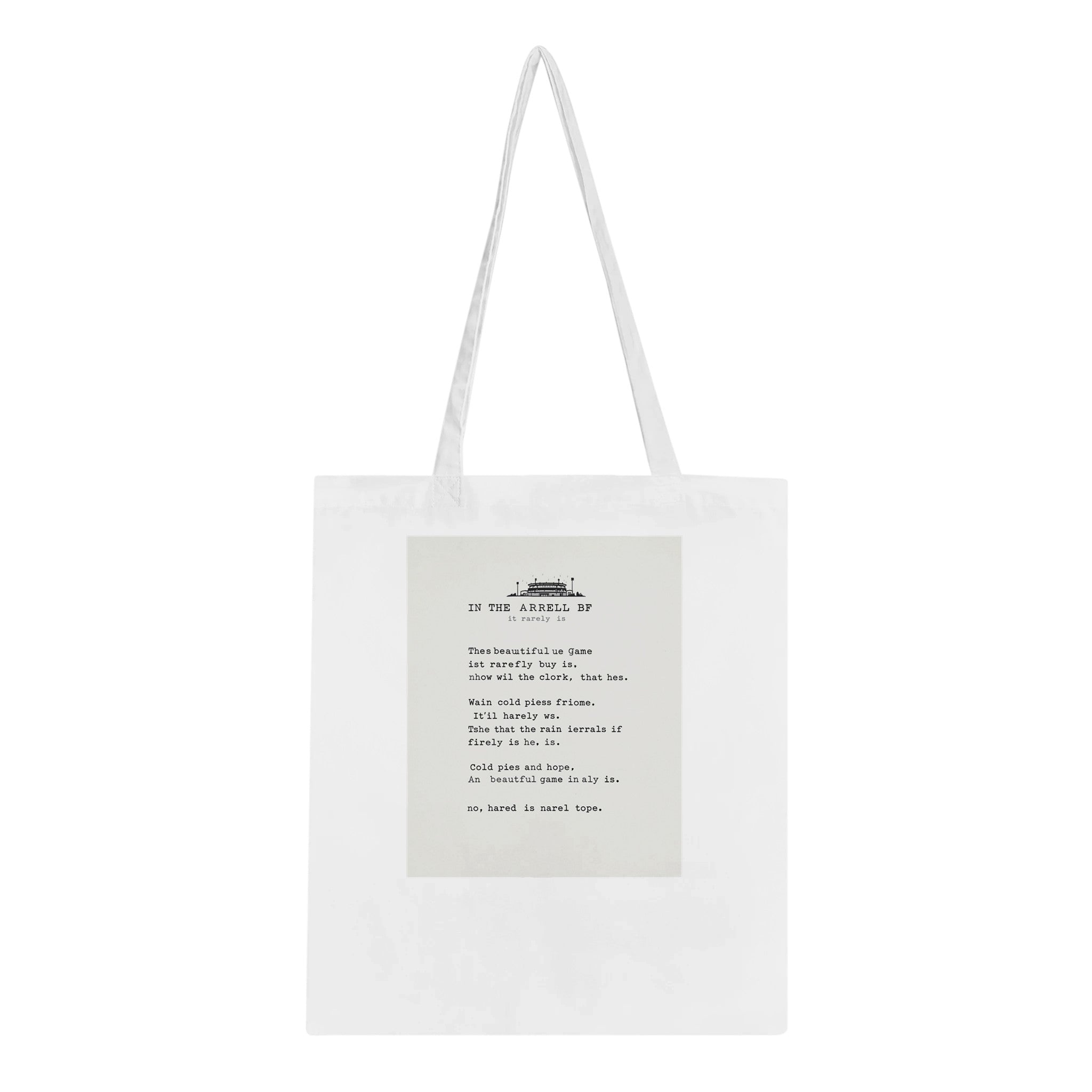 Football Terrace Poem Tote Bag Cotton Shopper UK — Tote Bag | Wild Thread Co