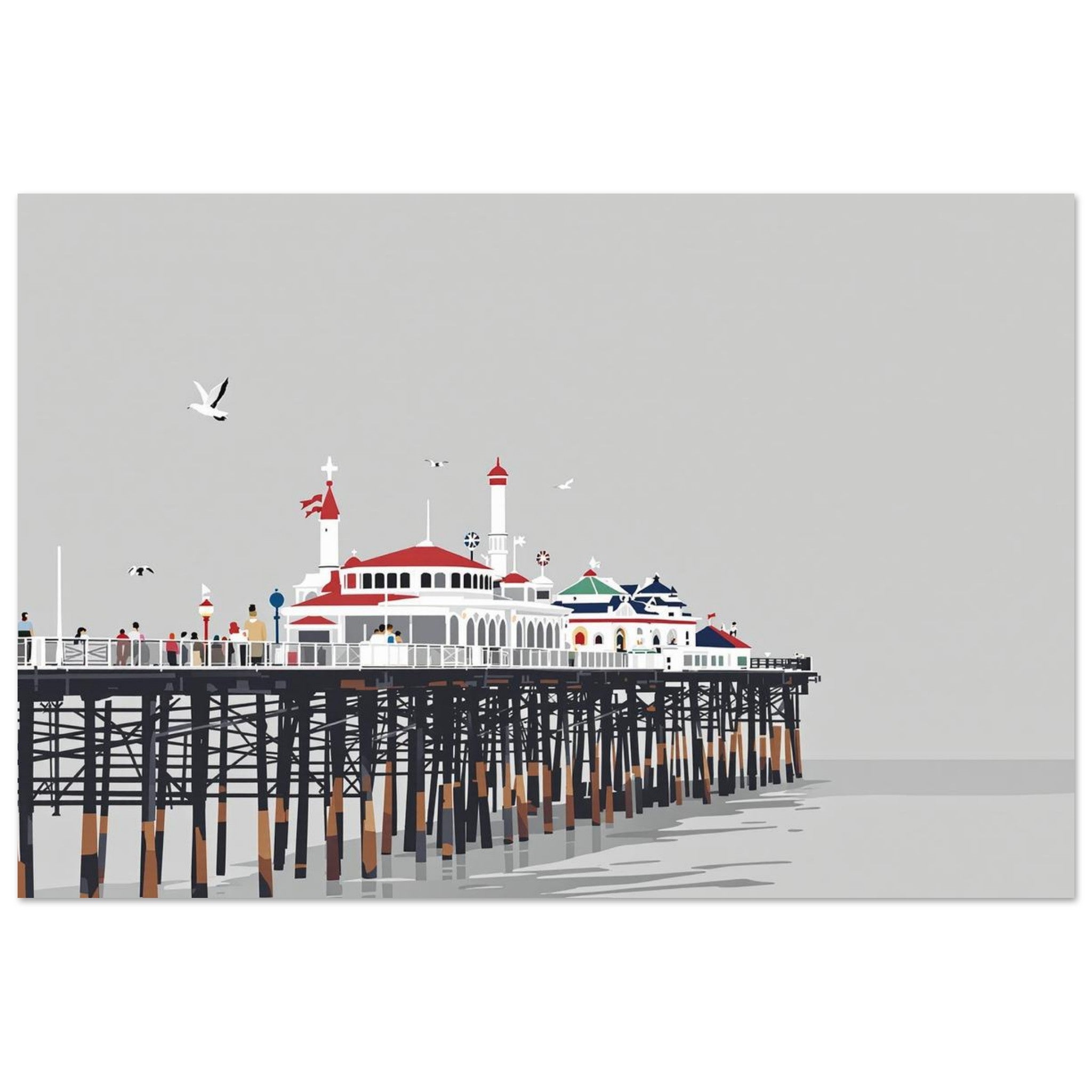 Victorian Seaside Pier Resilience — Print Material | Wild Thread Co UK