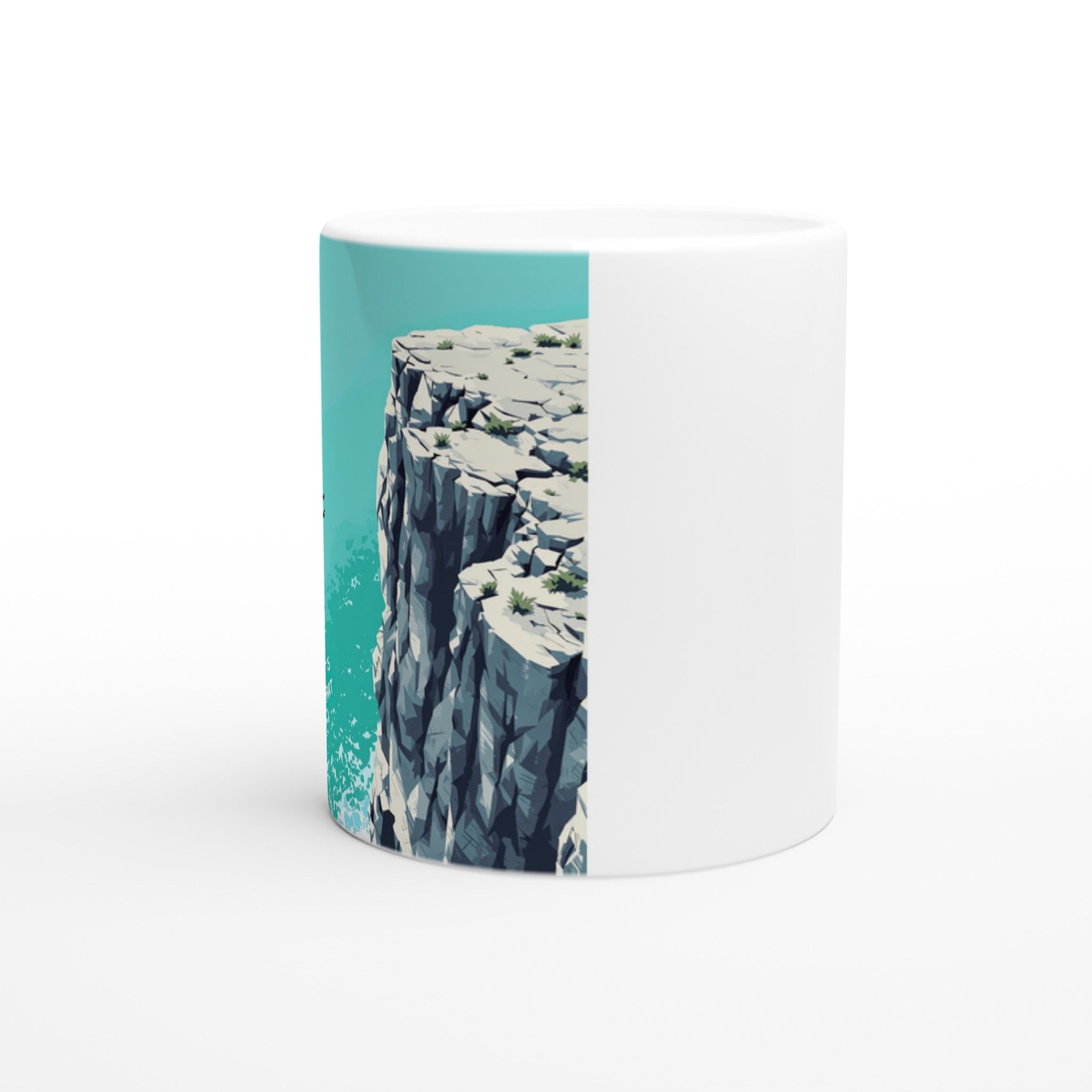 Coasteering Cliff Jump — Mug detail view | Wild Thread Co