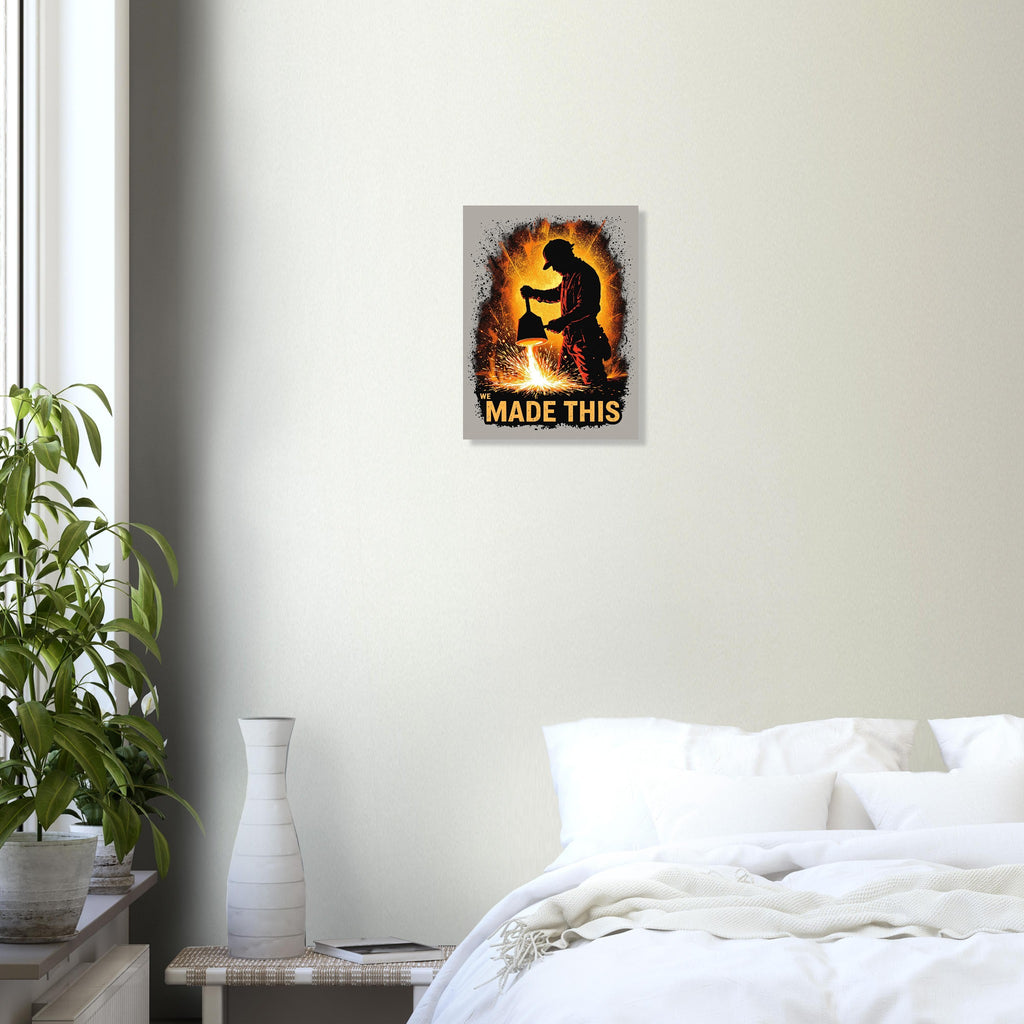 Steelworker Furnace Heritage A1 Art Print Art Print — detail view | Wild Thread Co