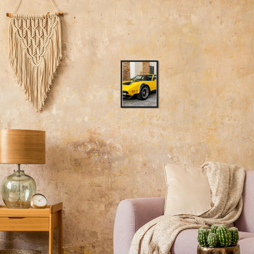 De Tomaso Pantera Framed Art Print — detail view | Wild Thread Co