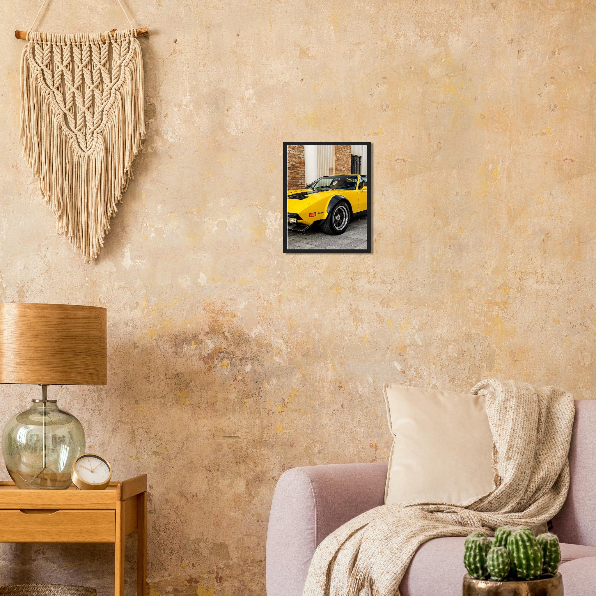 De Tomaso Pantera Framed Art Print — detail view | Wild Thread Co