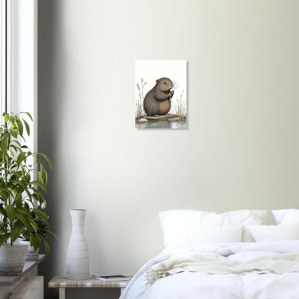 Water Vole Ratty Riverbank Art Print Print Material — detail view | Wild Thread Co