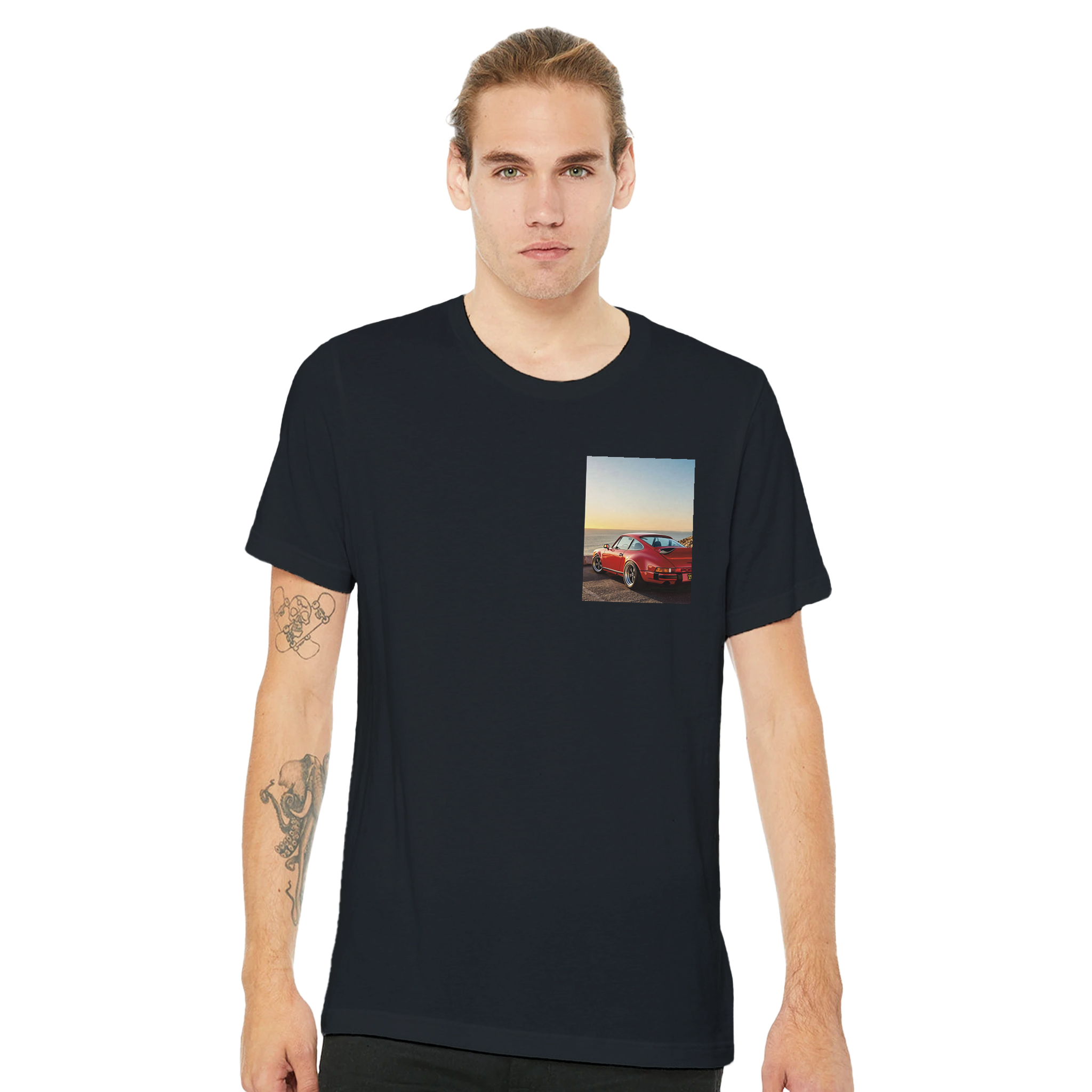 Porsche 911 Classic UK Gift T-Shirt — detail view | Wild Thread Co