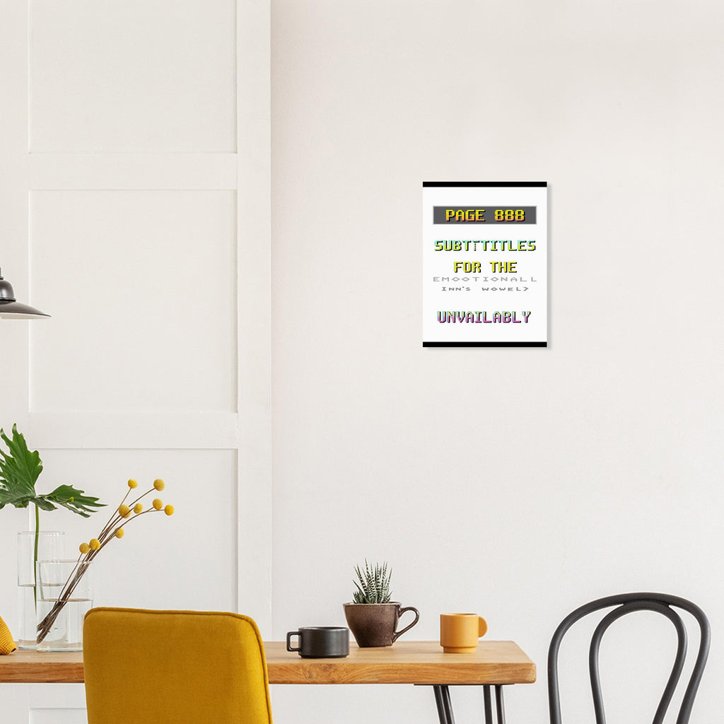 Ceefax Teletext A1 Art Print Art Print — detail view | Wild Thread Co