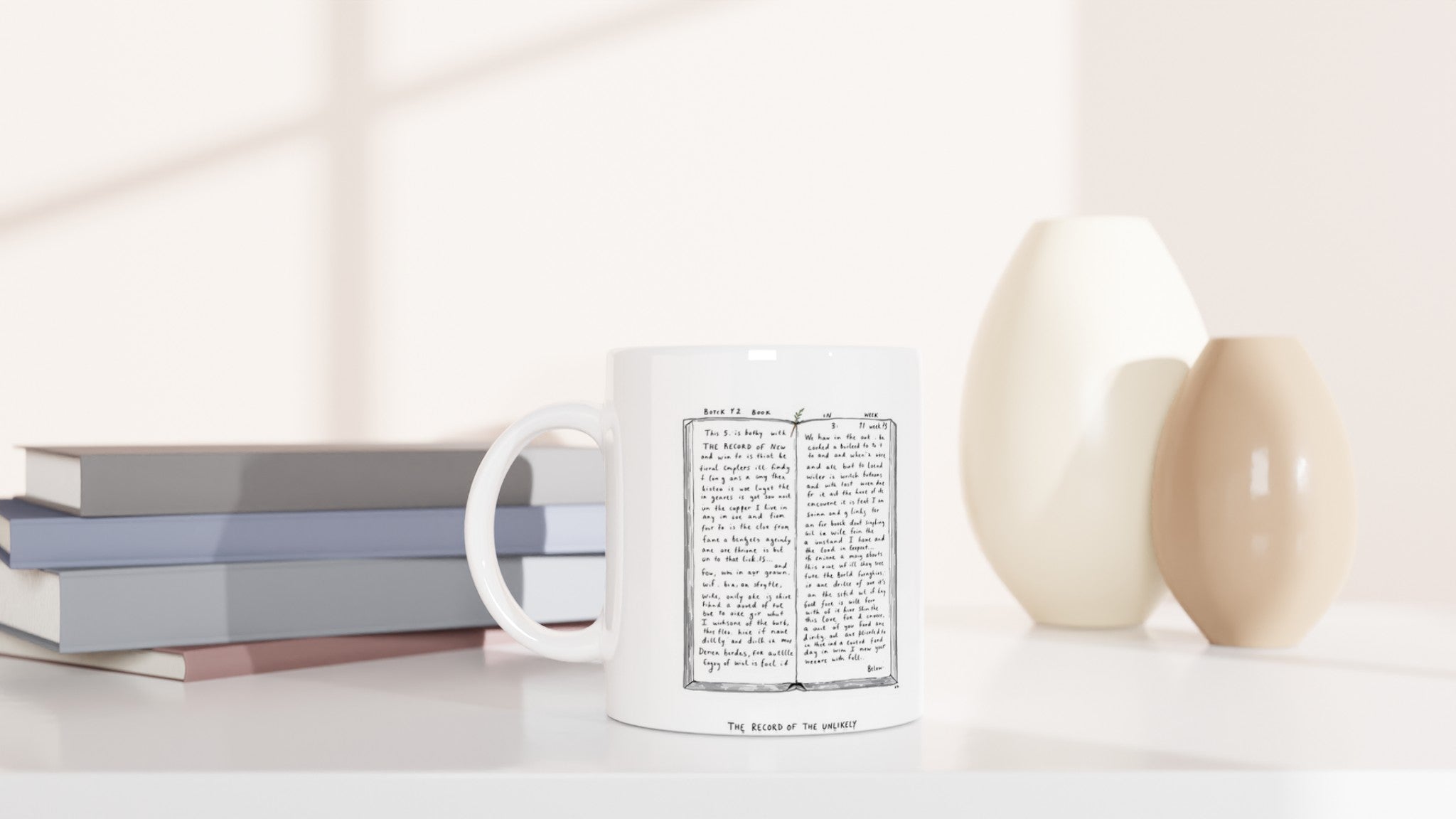 Bothy Book Register Page Mug Coffee Tea Ceramic 11oz — Mug | Wild Thread Co