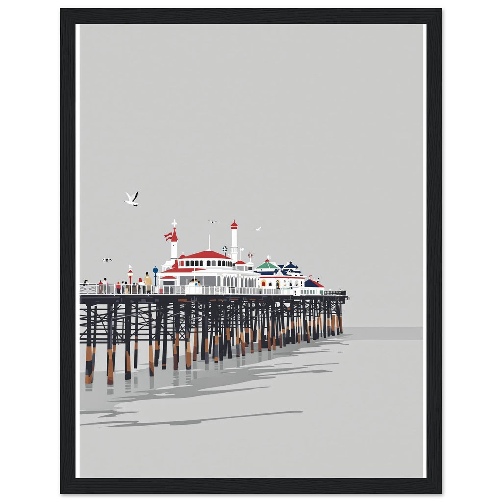 Victorian Seaside Pier Resilience — Framed Art Print | Wild Thread Co UK