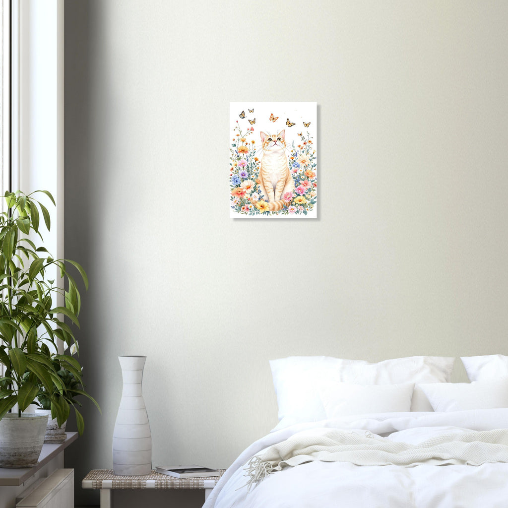 Cat In Flowers Art Print Poster Wall Art UK — Art Print | Wild Thread Co