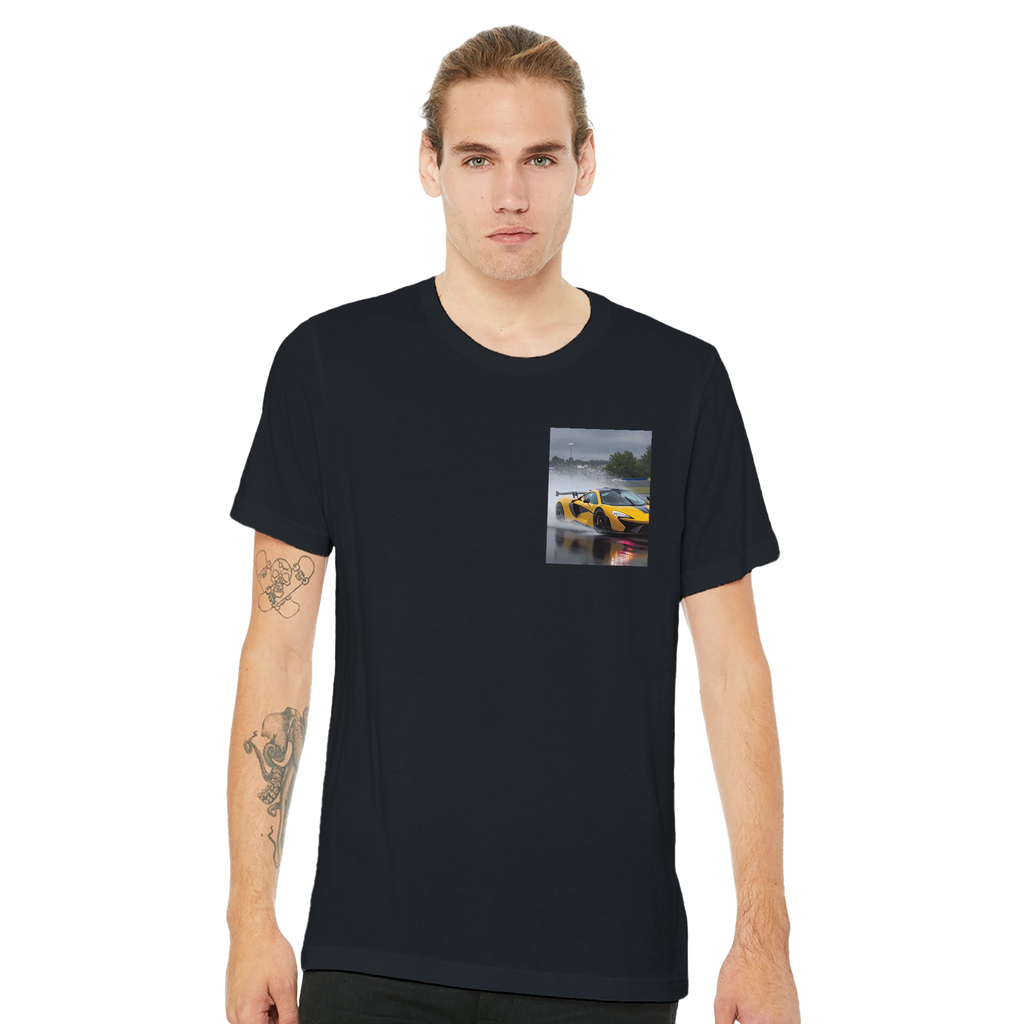 Mclaren P1 Electric T-Shirt — detail view | Wild Thread Co