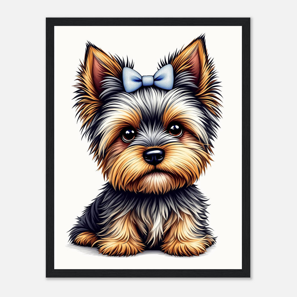 Yorkshire Terrier Framed Art Print — detail view | Wild Thread Co
