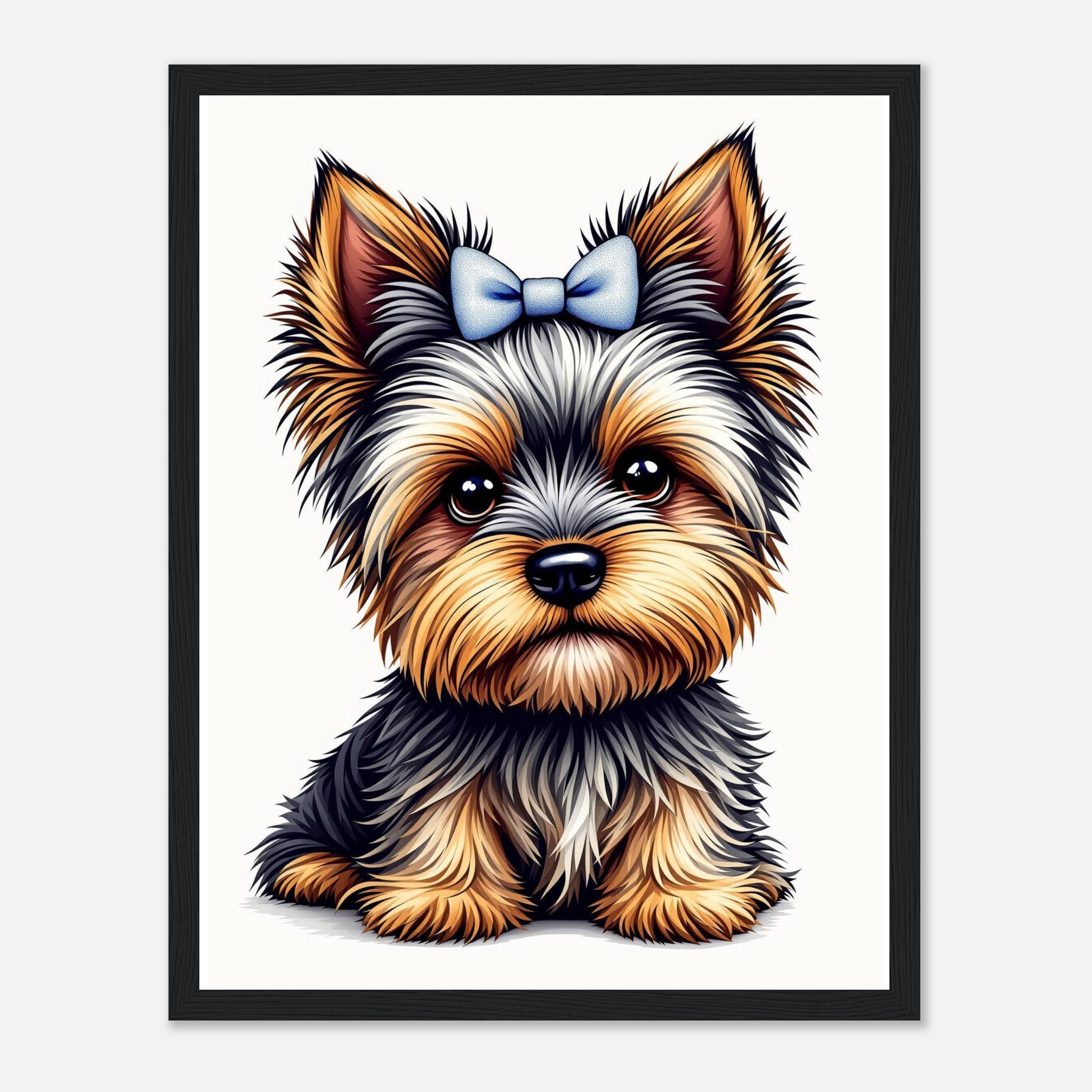 Yorkshire Terrier Framed Art Print — detail view | Wild Thread Co