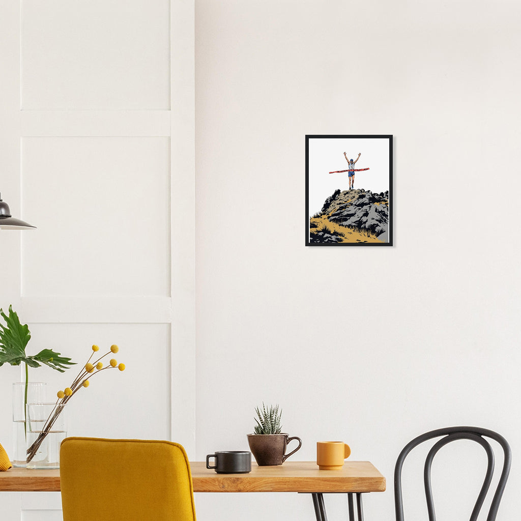 Fell Race Summit Finish Destroyed Framed Print — Framed Art Print | Wild Thread Co