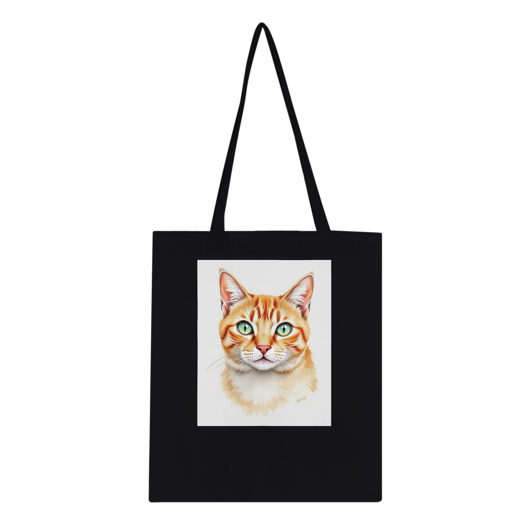 Ginger Tabby Portrait Tote Bag — detail view | Wild Thread Co