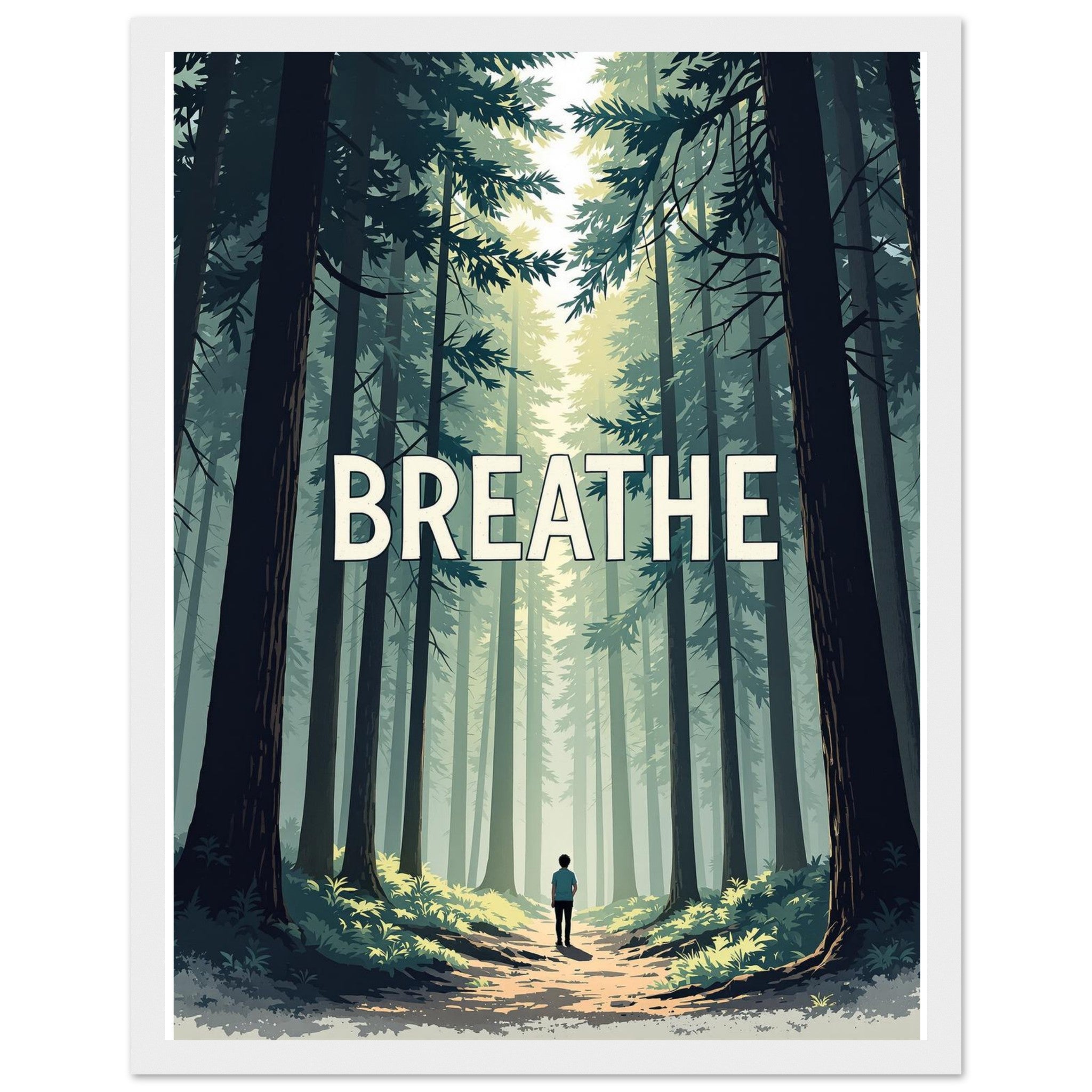 Forest Bathing Framed Print Wall Art Ready to Hang UK — Framed Art Print | Wild Thread Co