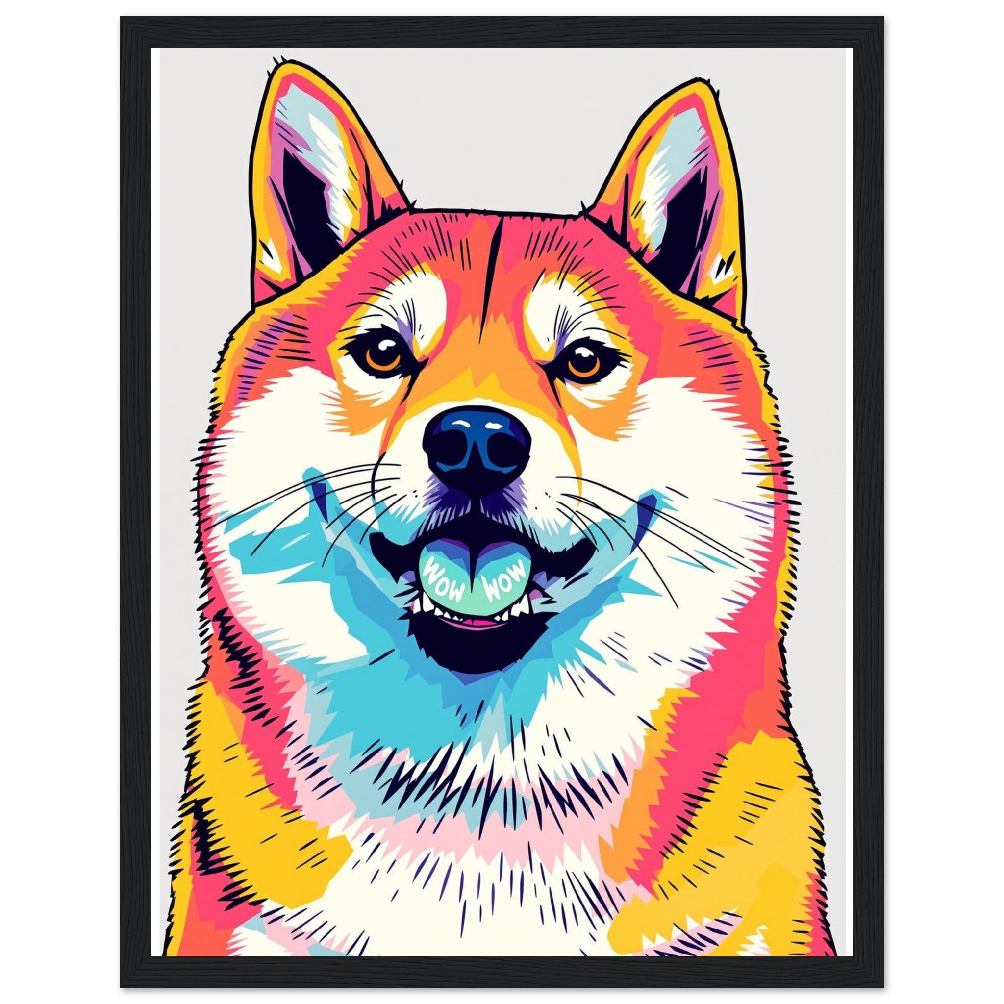 Shiba Inu Meme — Framed Art Print | Wild Thread Co UK