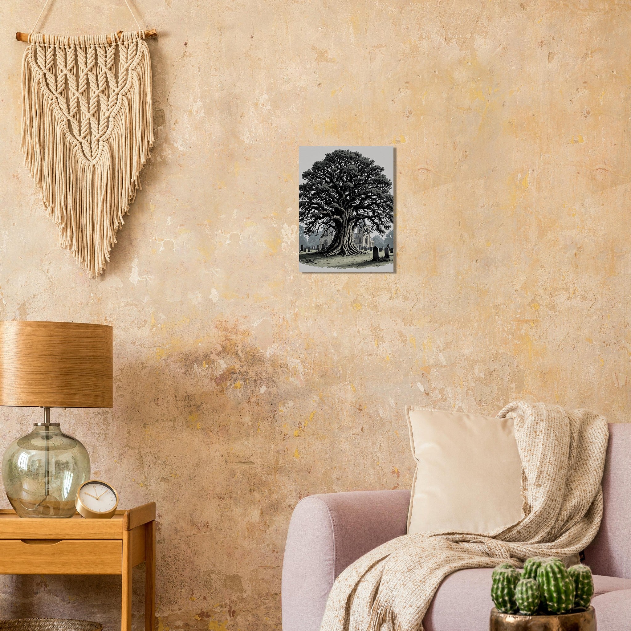 Ancient Yew Tree Churchyard Art Print Art Print — detail view | Wild Thread Co