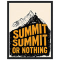 Gorpcore Mountain Summit Framed Print Wall Art Ready to Hang UK Framed Art Print — detail view | Wild Thread Co