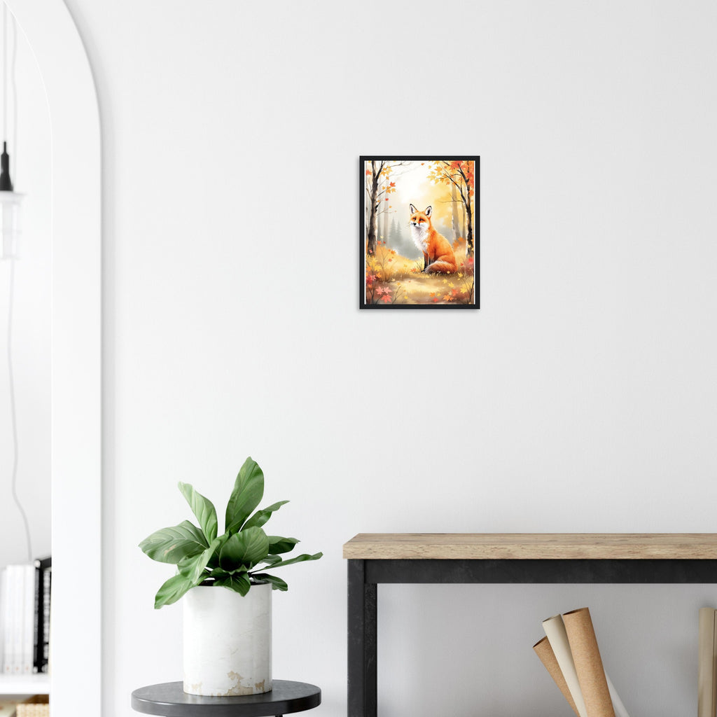 Fox Watercolour Framed Print Wall Art Ready to Hang UK — Framed Art Print | Wild Thread Co
