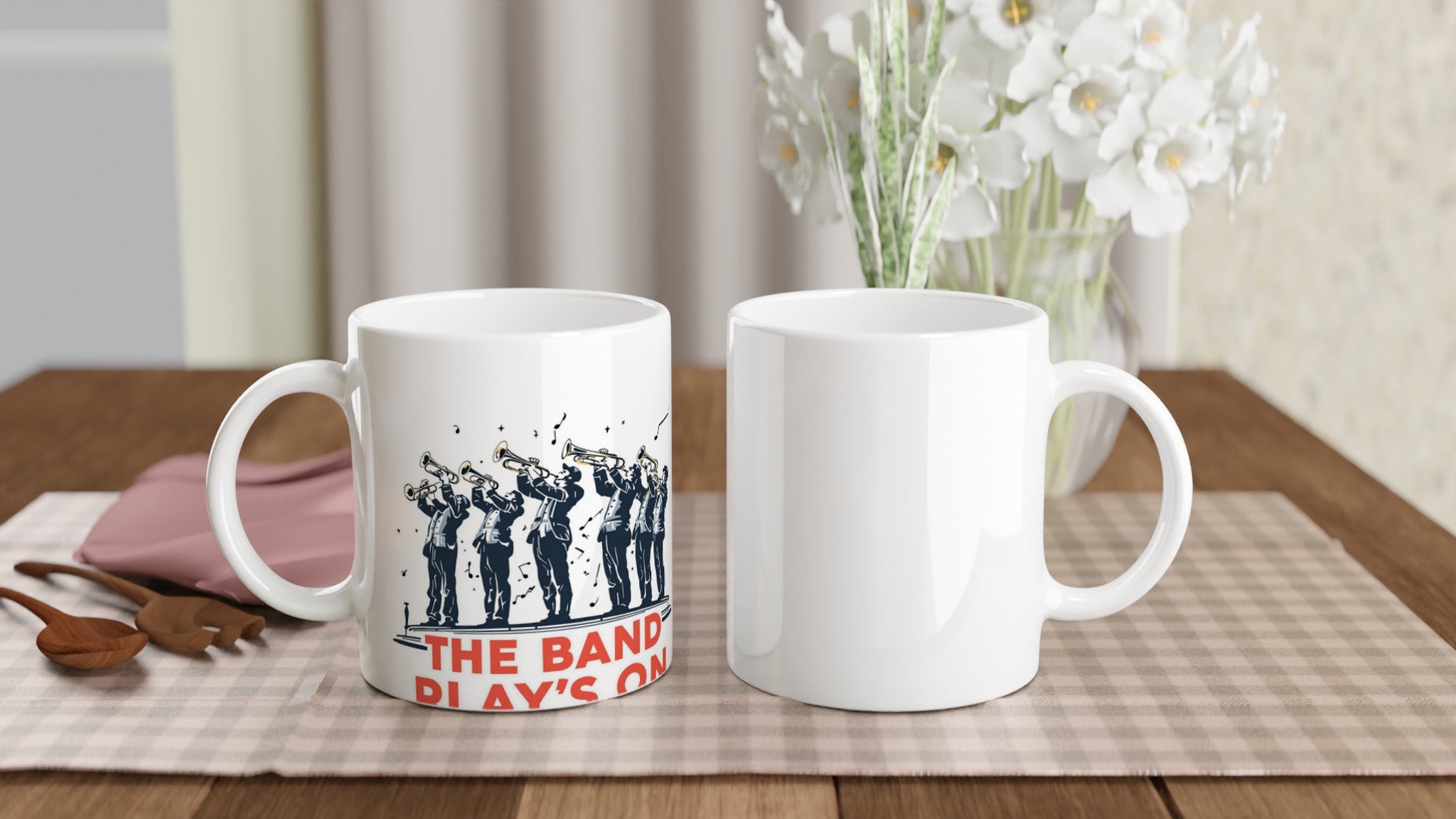 Northern Brass Band Bandstand Mug — detail view | Wild Thread Co
