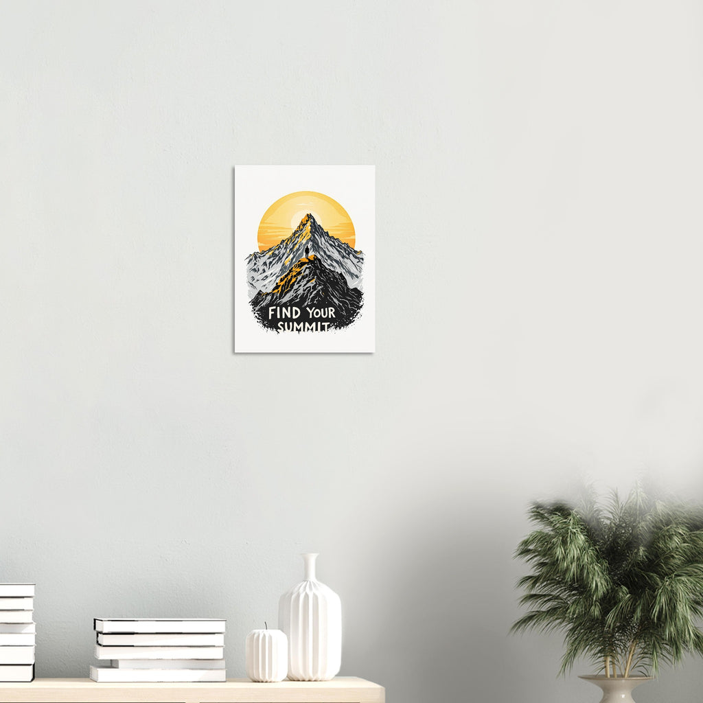 Find Your Summit Mountain A1 Art Print Poster Wall Art UK — Art Print | Wild Thread Co