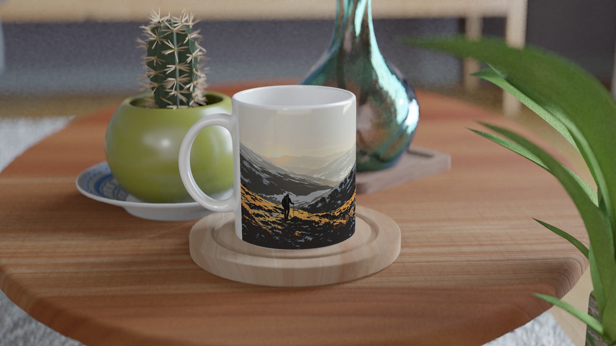 Welsh Hills Walker Mug — detail view | Wild Thread Co