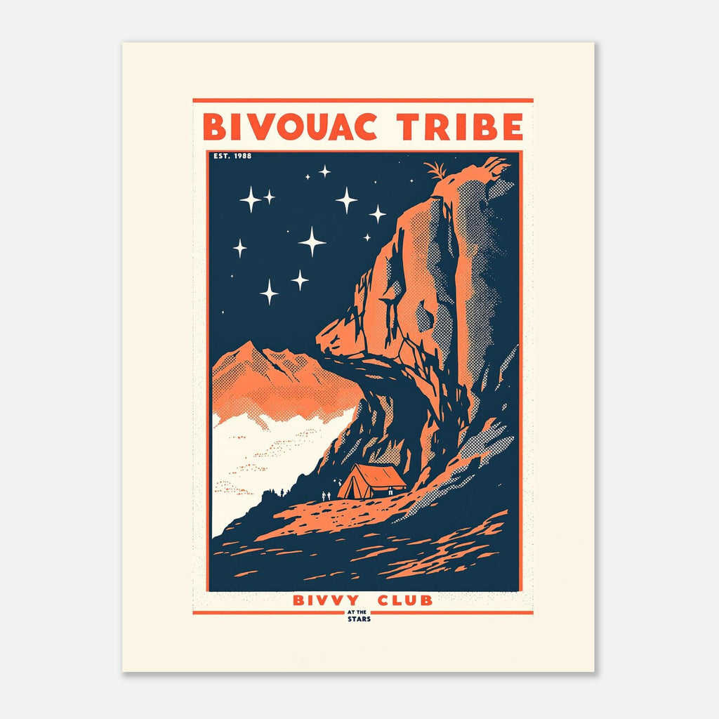 Bivouac Tribe Vintage Travel Poster — Art Print | Wild Thread Co