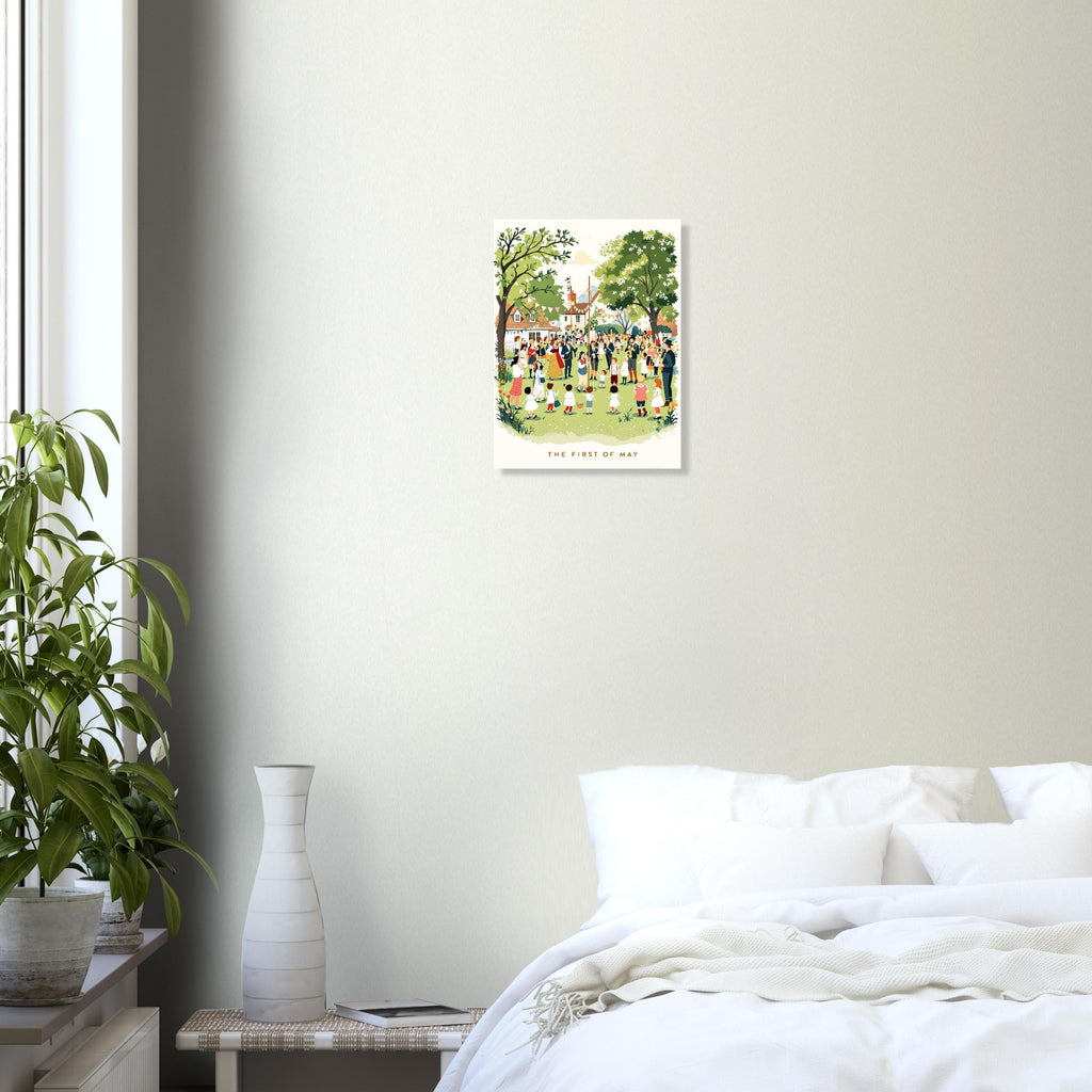 May Day Maypole Folk Tradition Art Print Art Print — detail view | Wild Thread Co