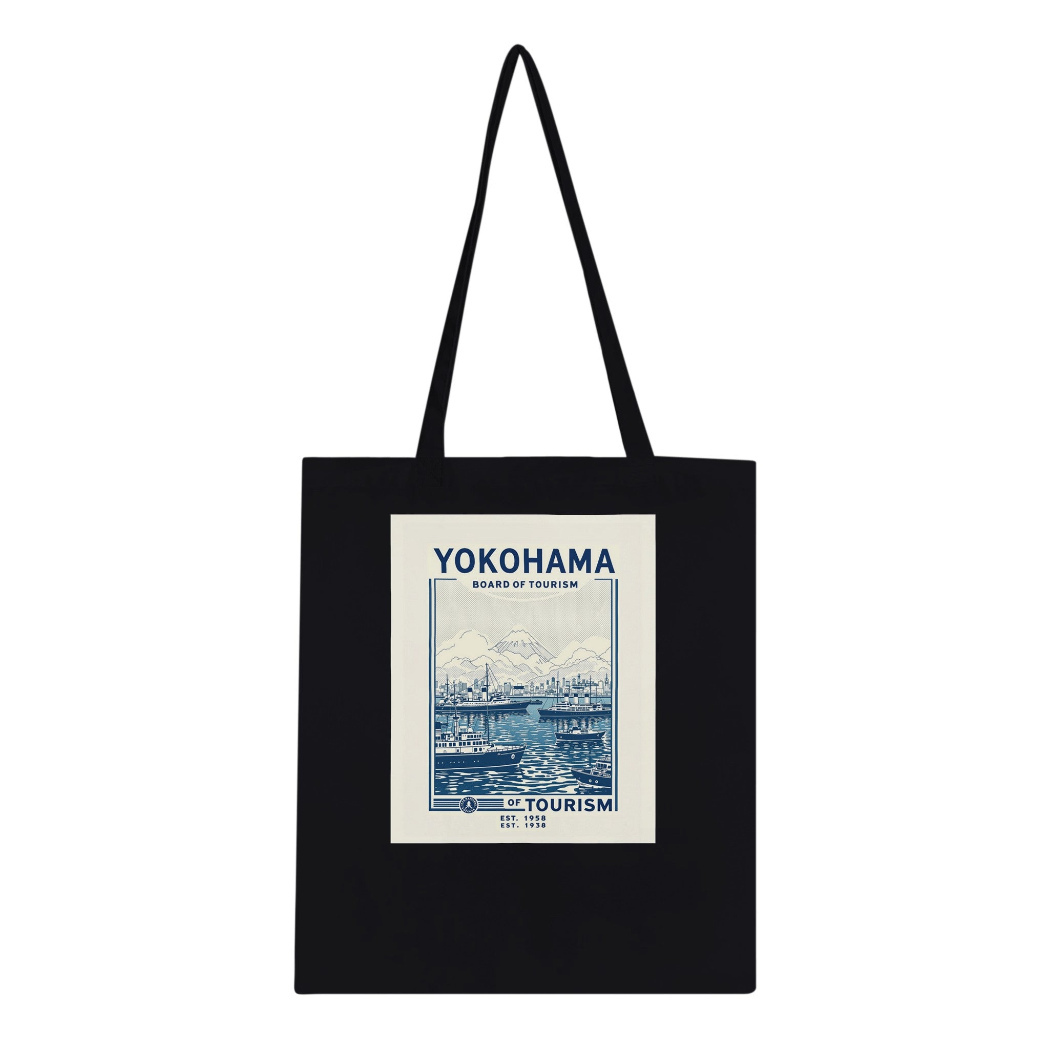 Yokohama Vintage Travel Poster Tote Bag — detail view | Wild Thread Co