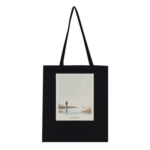 Chalk Stream Trout Rising Mayfly Tote Bag — detail view | Wild Thread Co