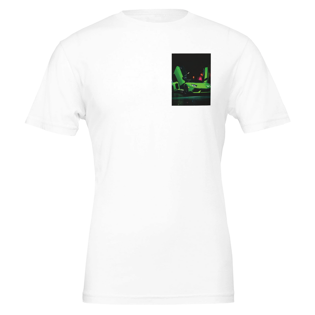 Lamborghini Aventador Neon T-Shirt — detail view | Wild Thread Co