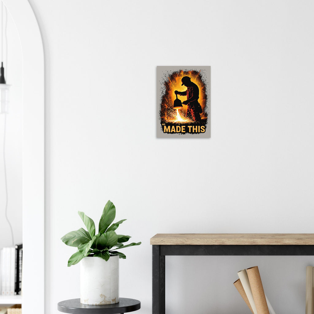 Steelworker Furnace Heritage A1 Art Print Art Print — detail view | Wild Thread Co