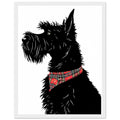 Scottish Terrier Framed Art Print — detail view | Wild Thread Co
