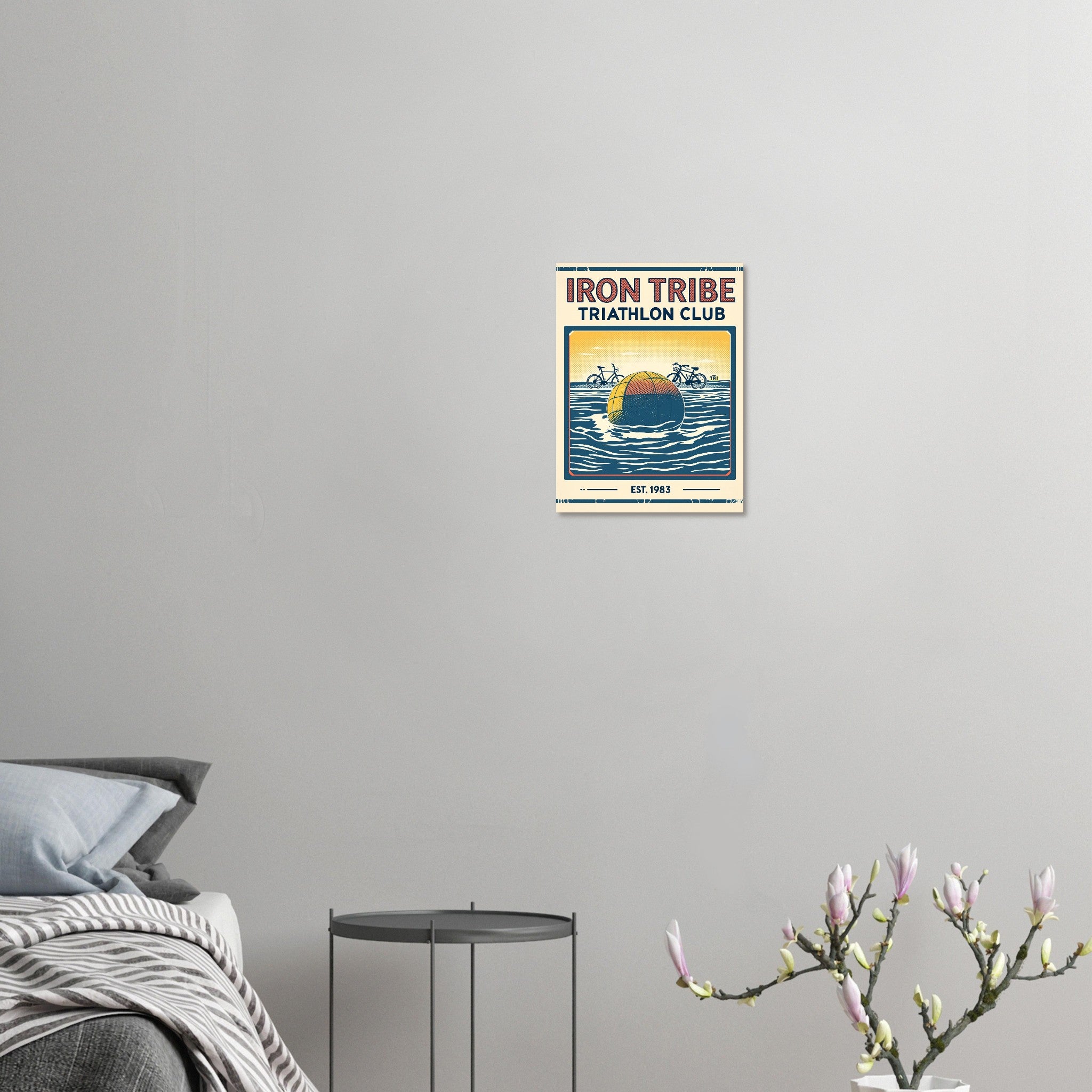 Iron Tribe Vintage Travel Poster Art Print — detail view | Wild Thread Co