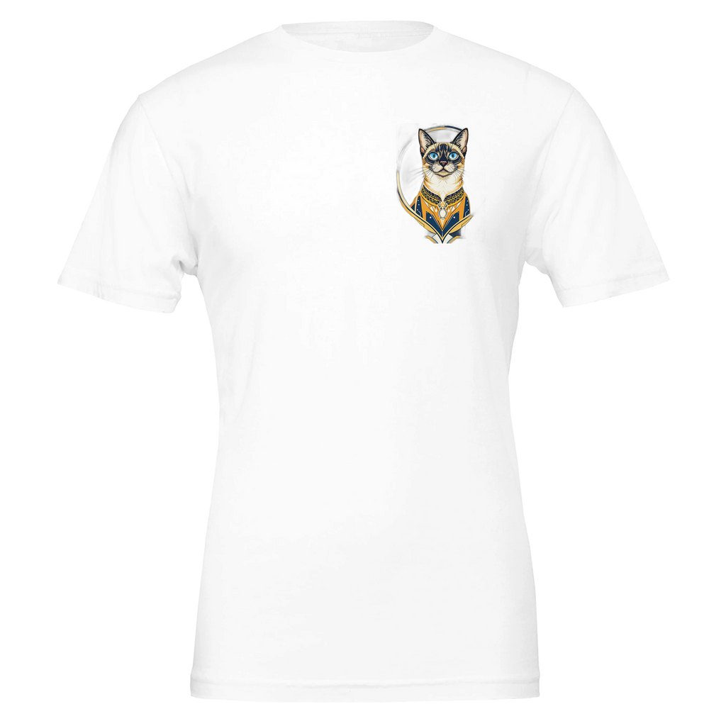 Siamese Cat Elegance T-Shirt — detail view | Wild Thread Co