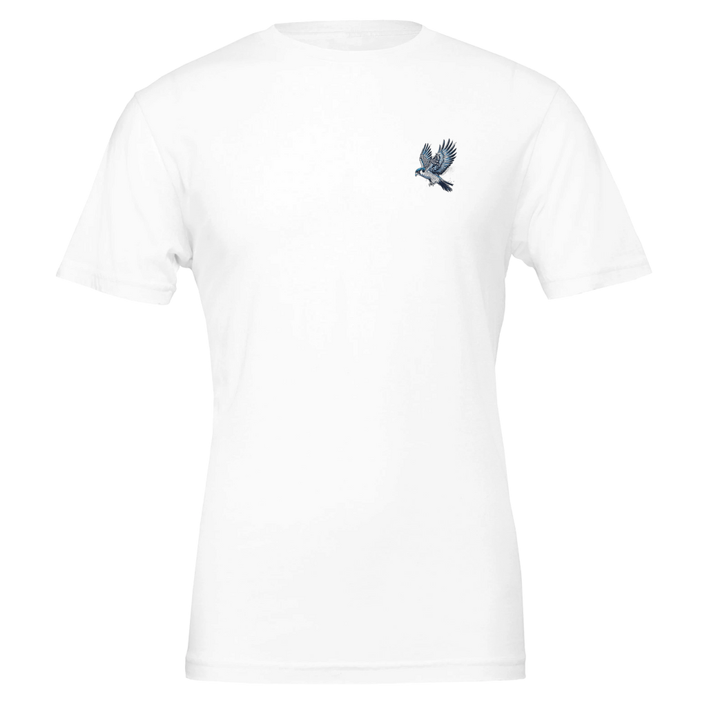 Peregrine Dive T-Shirt — detail view | Wild Thread Co