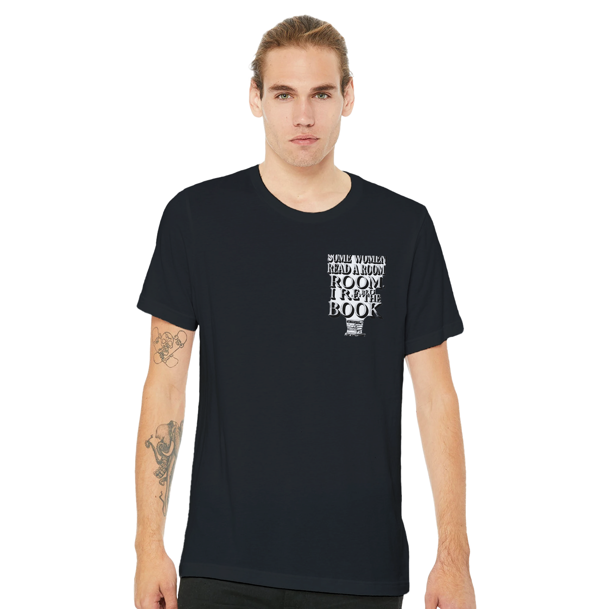 Dark Academia Library T-Shirt — detail view | Wild Thread Co