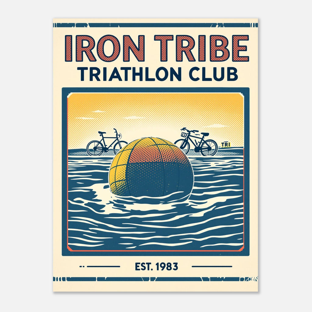 Iron Tribe Vintage Travel Poster Art Print — detail view | Wild Thread Co
