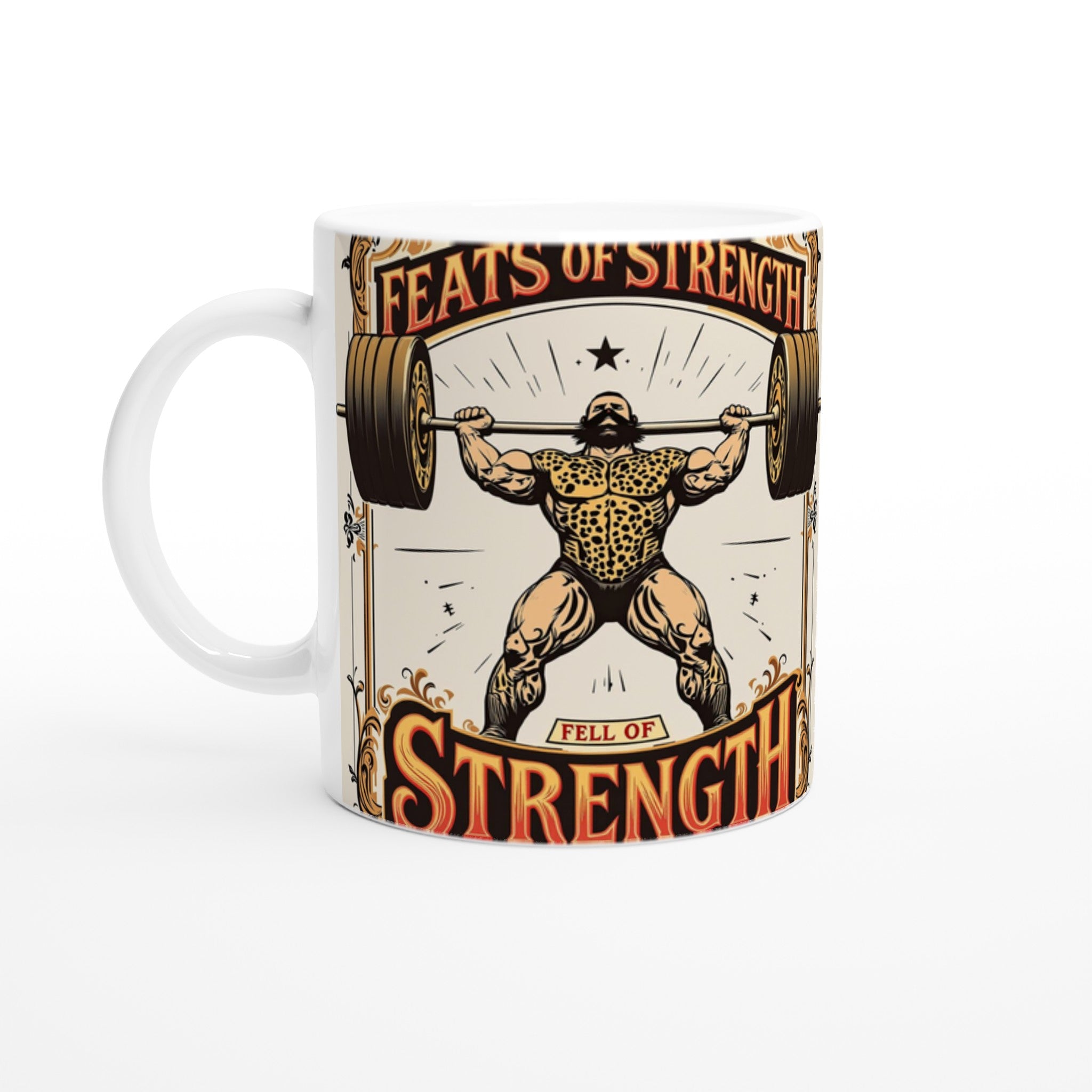 Retro Weightlifting Strongman — Mug | Wild Thread Co UK