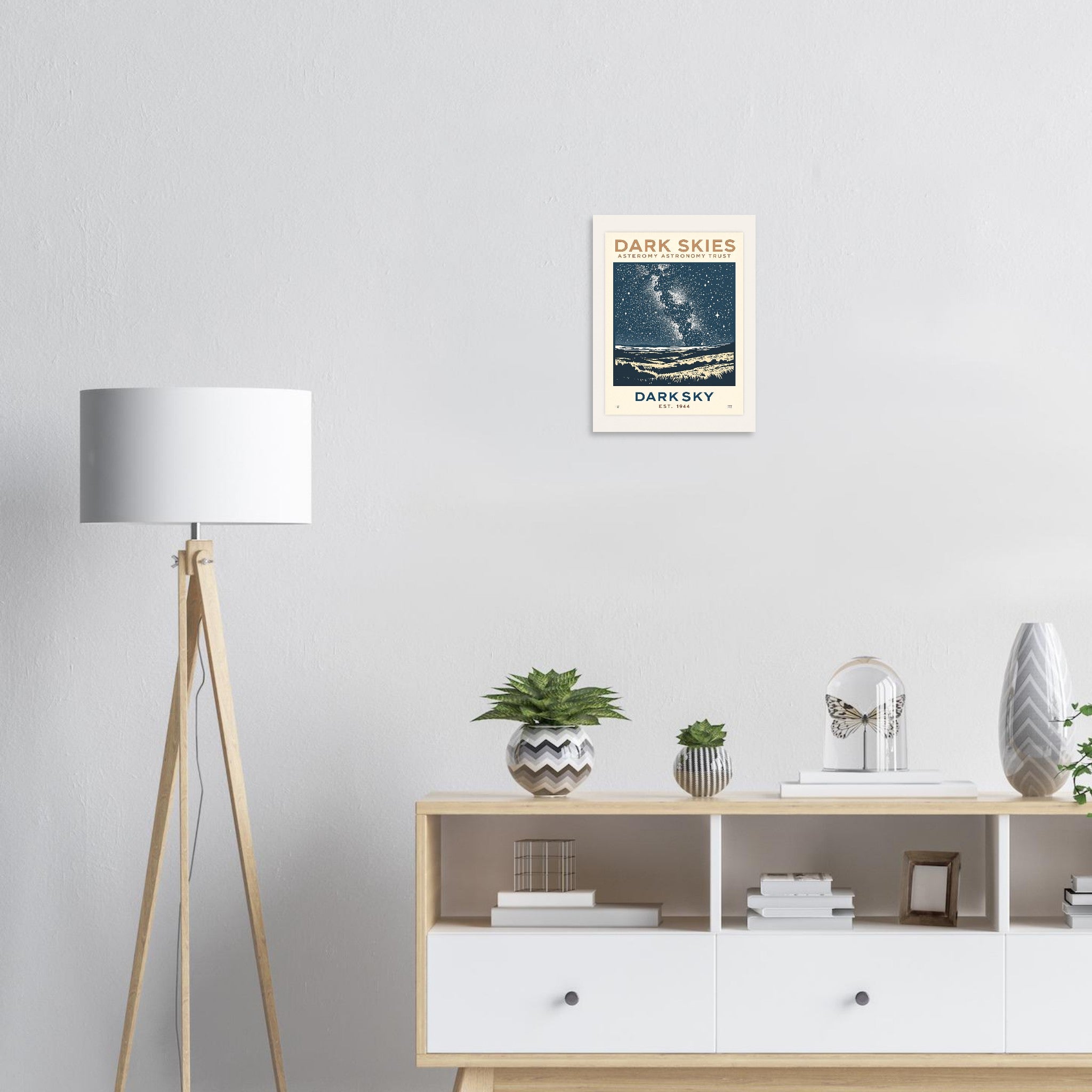 Dark Skies Vintage Travel Poster — Art Print | Wild Thread Co UK