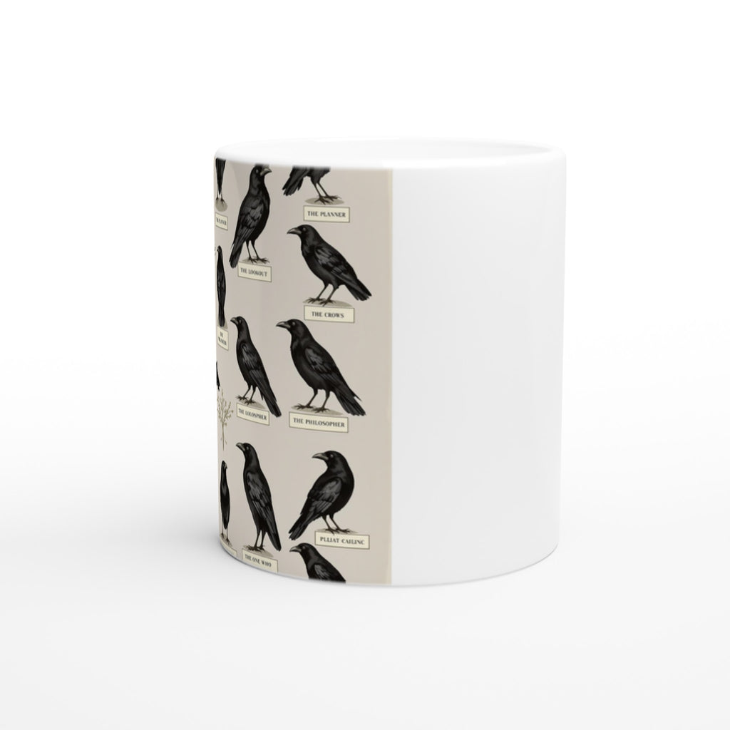 Murder Of Crows Natural History Plate Mug — detail view | Wild Thread Co