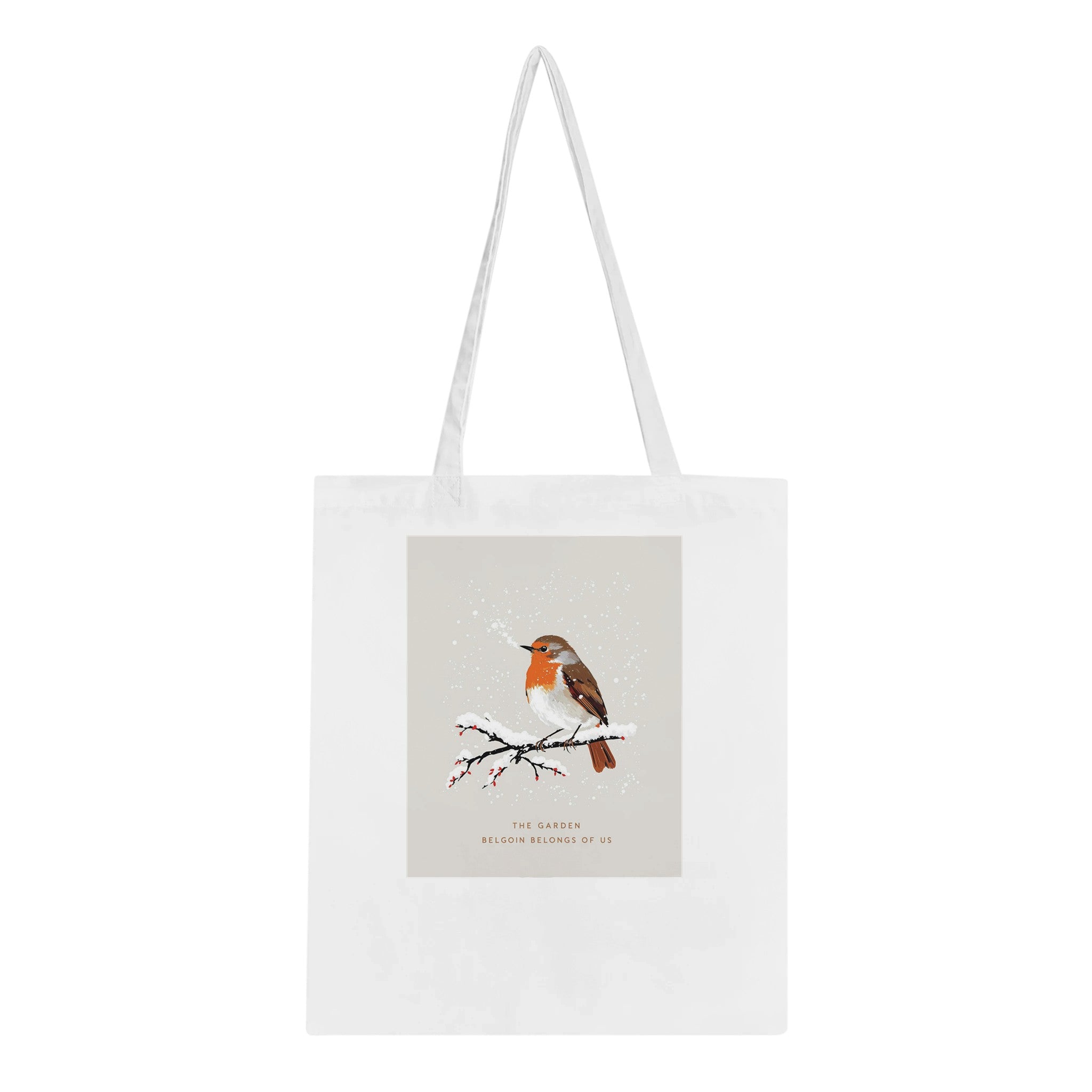 Winter Robin Snow Garden Tote Bag Cotton Shopper UK — Tote Bag | Wild Thread Co