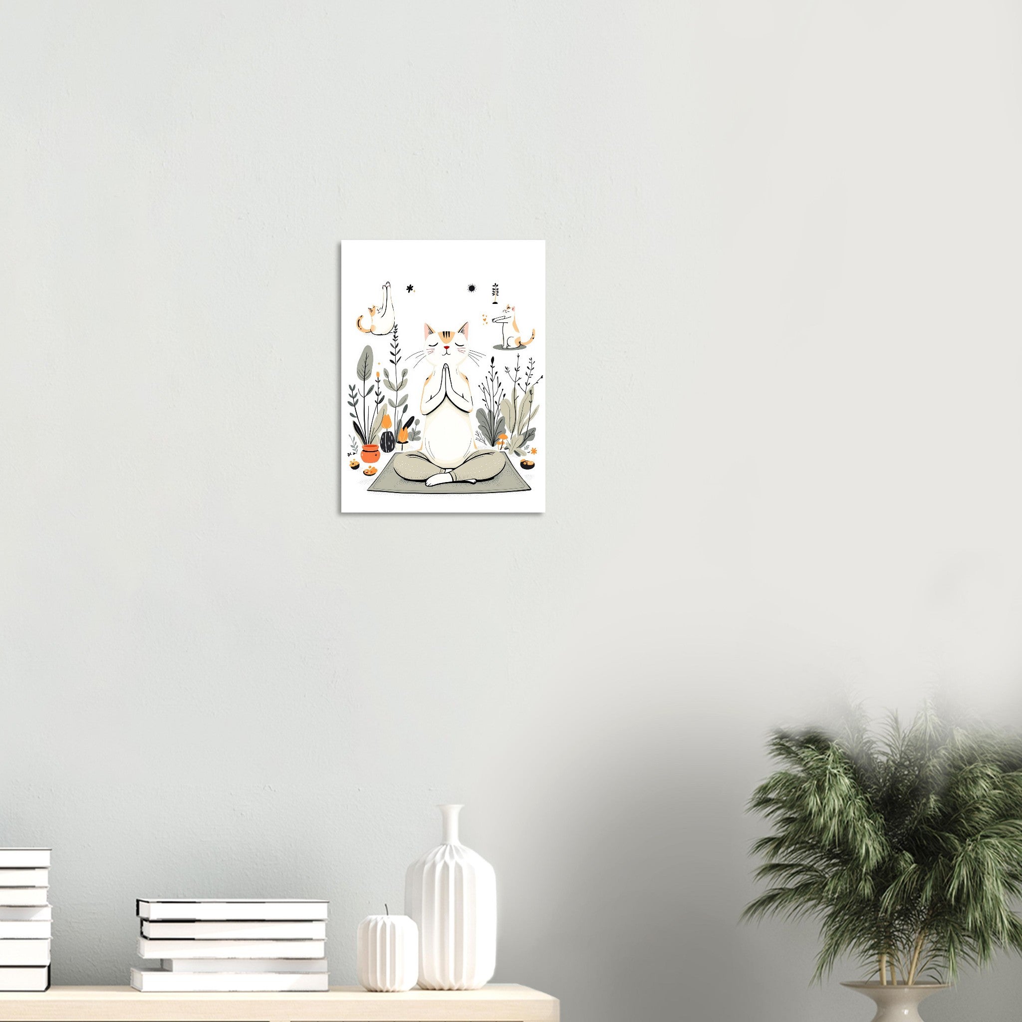 Cat Yoga Poses Art Print Art Print — detail view | Wild Thread Co