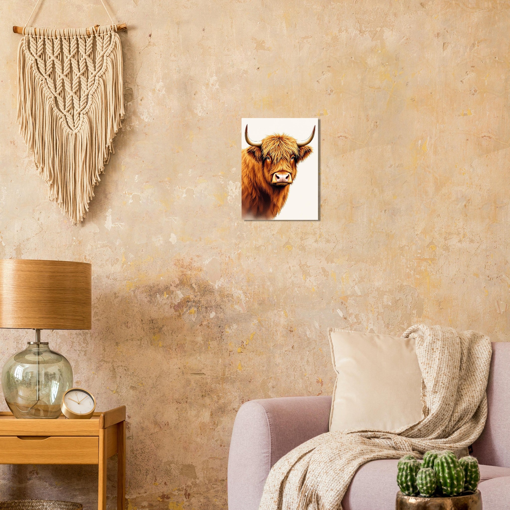 Highland Cattle Portrait A1 Art Print Art Print — detail view | Wild Thread Co