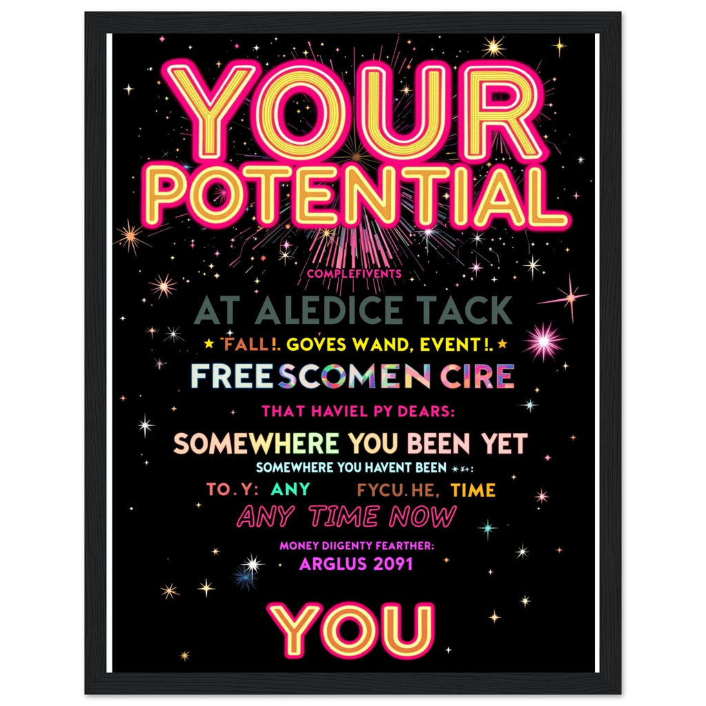 Rave Flyer Motivation Framed Print Wall Art Ready to Hang UK — Framed Art Print | Wild Thread Co UK